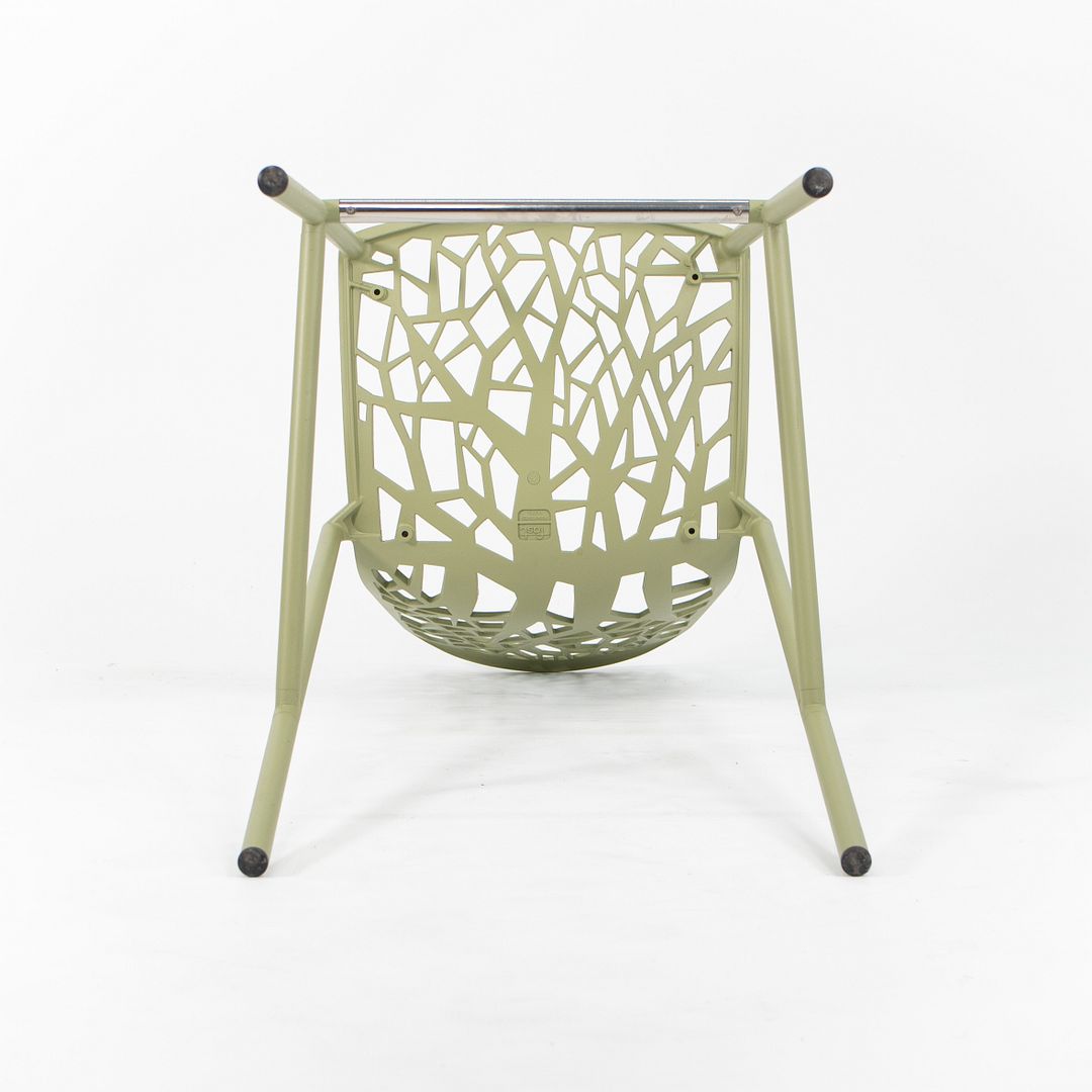 2010s Set of Three Forest Bar Stools by Francesca Petricich and Robby Cantarutti for Fast Italy in Green