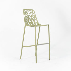 2010s Set of Three Forest Bar Stools by Francesca Petricich and Robby Cantarutti for Fast Italy in Green