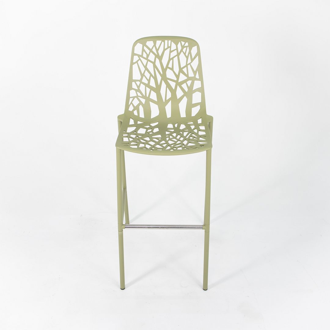 2010s Set of Three Forest Bar Stools by Francesca Petricich and Robby Cantarutti for Fast Italy in Green