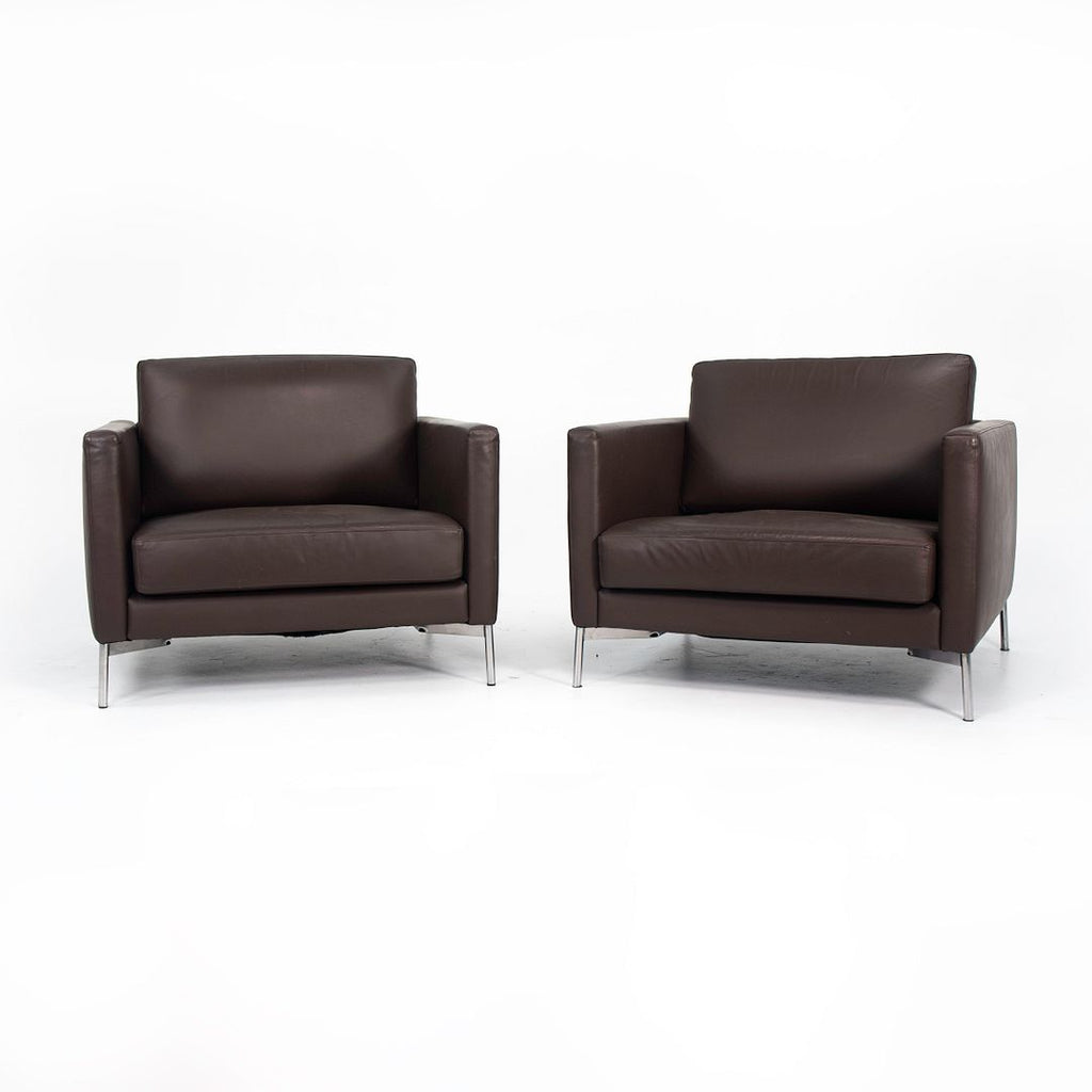 2000s Divina Lounge Chair by Piero Lissoni for Knoll in Brown Leather