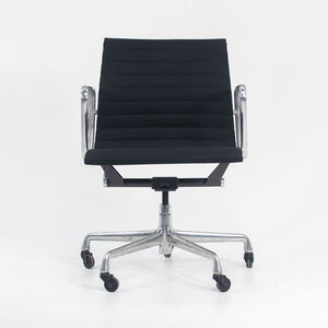 2010s Eames Aluminum Group Management Desk Chair by Ray and Charles Eames for Herman Miller in Black Fabric 2x Available