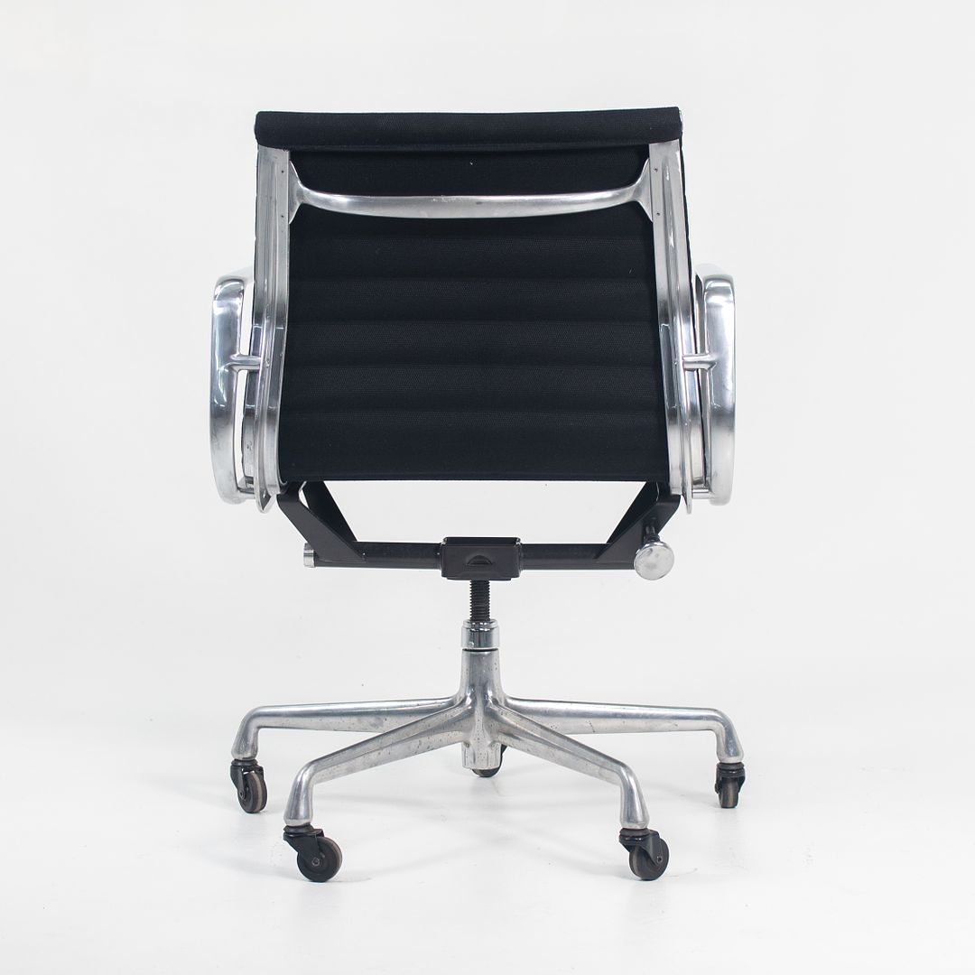 2010s Eames Aluminum Group Management Desk Chair by Ray and Charles Eames for Herman Miller in Black Fabric 2x Available