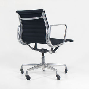 2010s Eames Aluminum Group Management Desk Chair by Ray and Charles Eames for Herman Miller in Black Fabric 2x Available