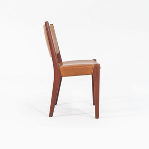 1960s Hans Wegner for Johannes Hansen #957 Armless Side Chair in Teak w/ Leather