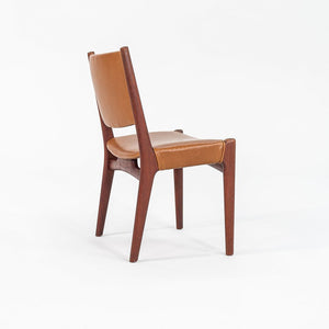 1960s Hans Wegner for Johannes Hansen #957 Armless Side Chair in Teak w/ Leather