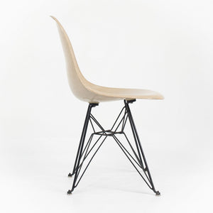 2010s Set of Three Modernica Fiberglass DSR Chairs Oatmeal w/ Black Eiffel Bases