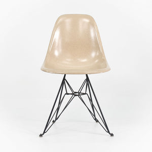 2010s Set of Three Modernica Fiberglass DSR Chairs Oatmeal w/ Black Eiffel Bases