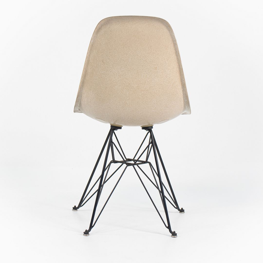 2010s Set of Three Modernica Fiberglass DSR Chairs Oatmeal w/ Black Eiffel Bases