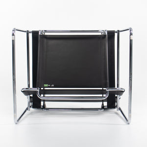 SOLD 2021 Marcel Breuer for Knoll Studio Wassily B3 Lounge Chair in Black Leather 2x Available