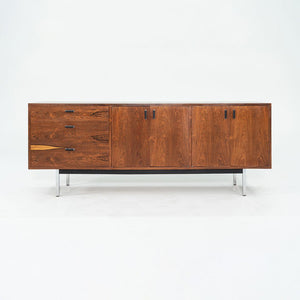 1970s Jack Cartwright for Founders Rosewood and Chrome Credenza / Sideboard