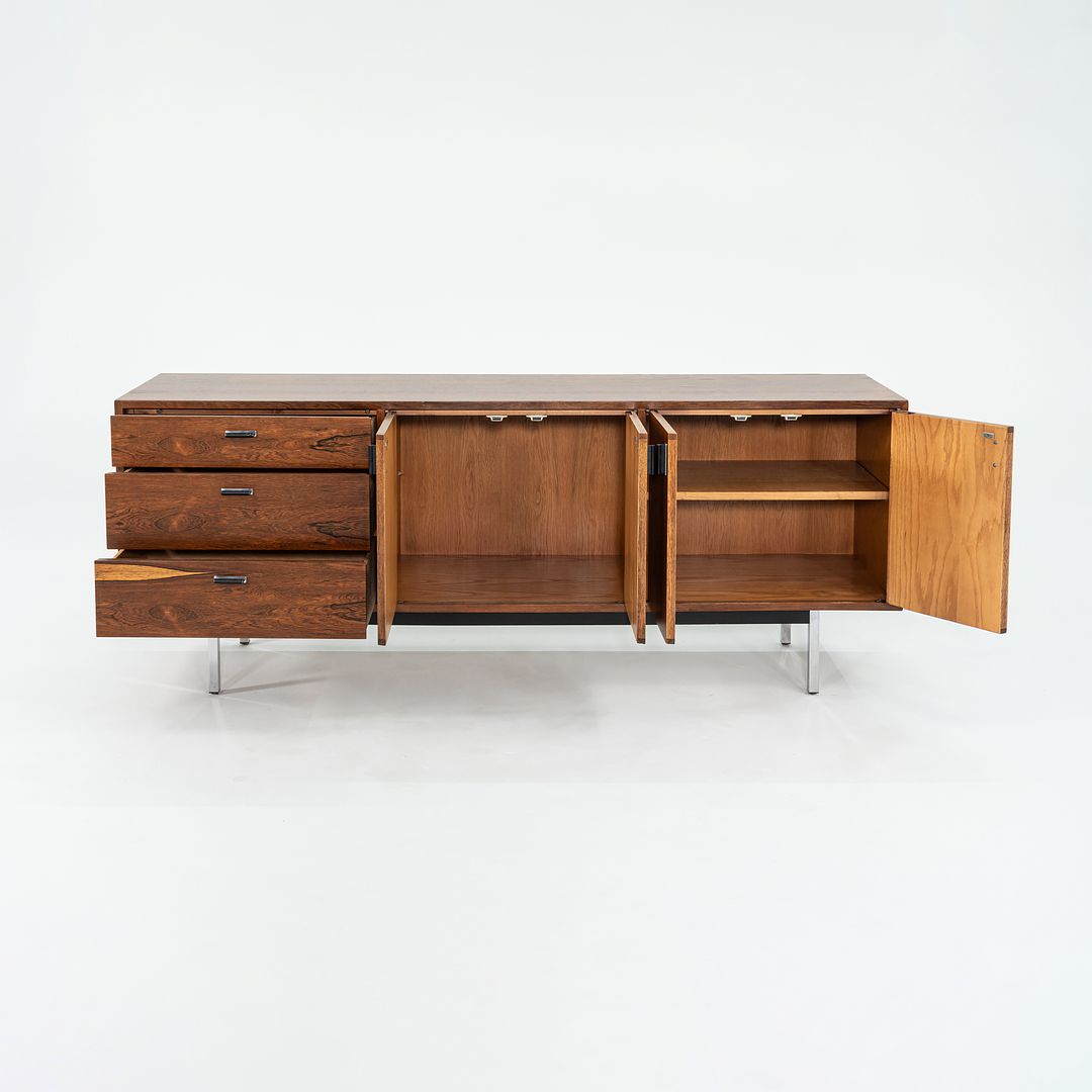 1970s Jack Cartwright for Founders Rosewood and Chrome Credenza / Sideboard