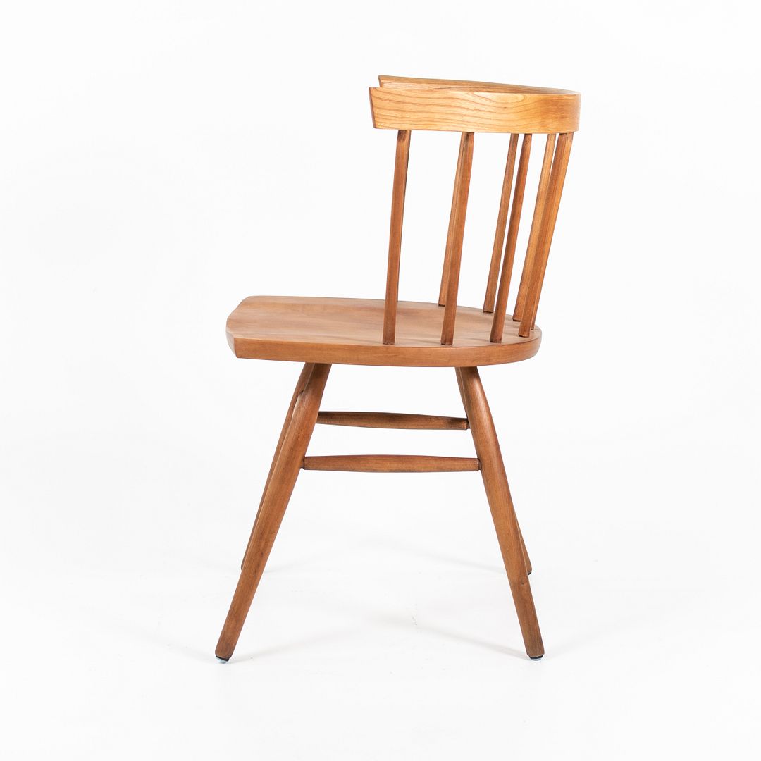 SOLD 1949 Pair of N19 Straight Chairs By George Nakashima For Knoll in Cherry