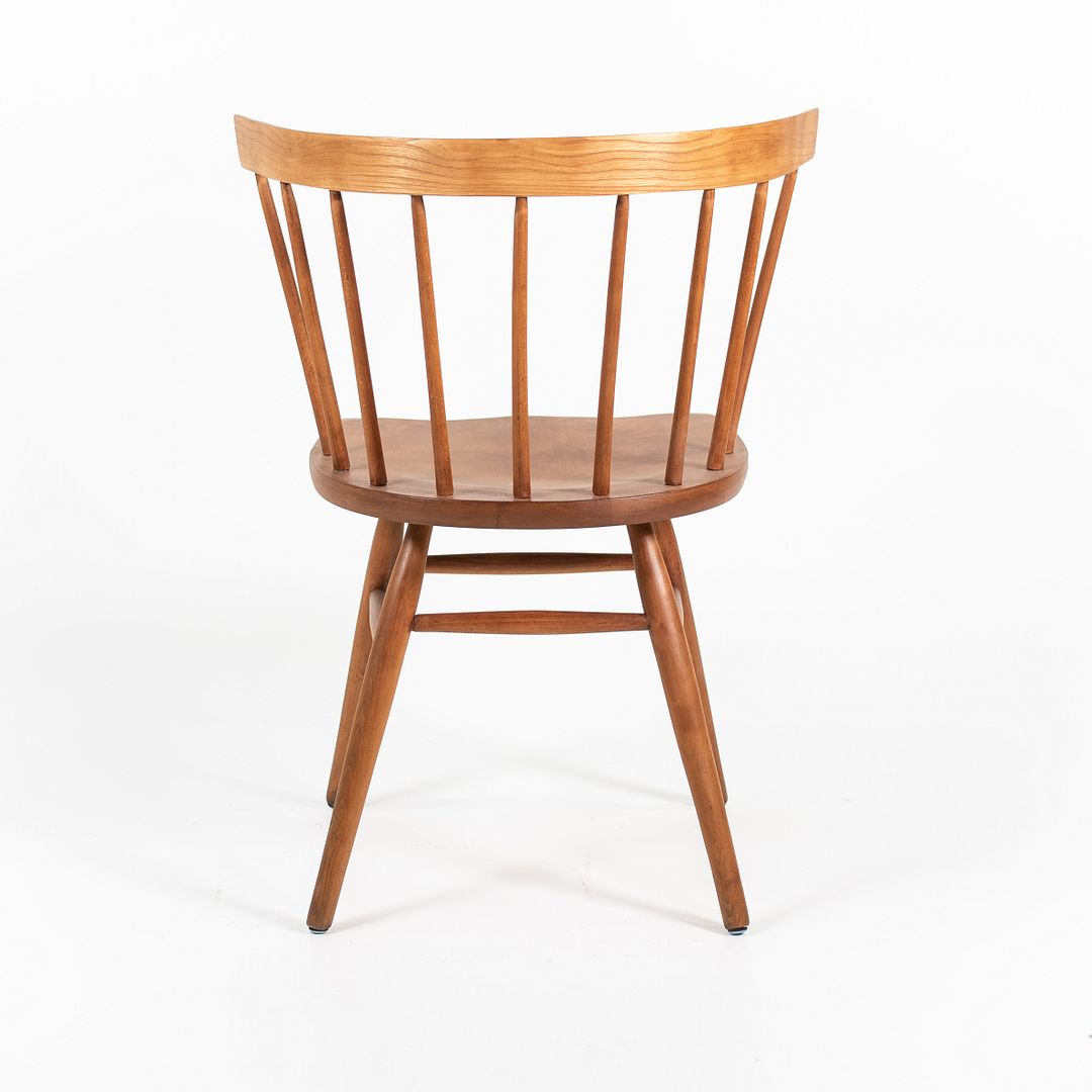 SOLD 1949 Pair of N19 Straight Chairs By George Nakashima For Knoll in Cherry