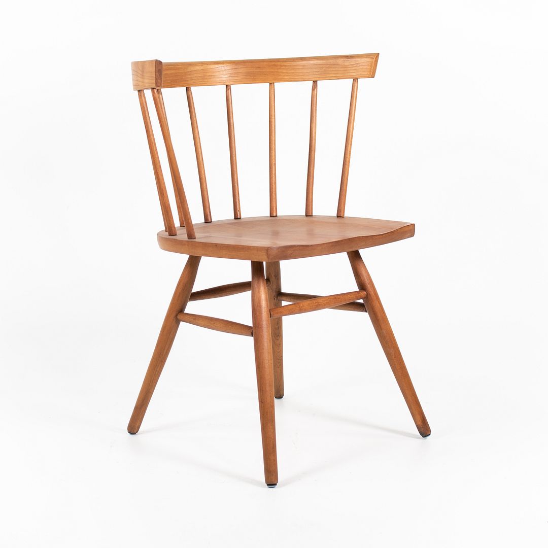 SOLD 1949 Pair of N19 Straight Chairs By George Nakashima For Knoll in Cherry