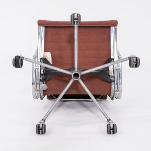 1980s Herman Miller Eames Aluminum Group Management Desk Chair in Pink Fabric