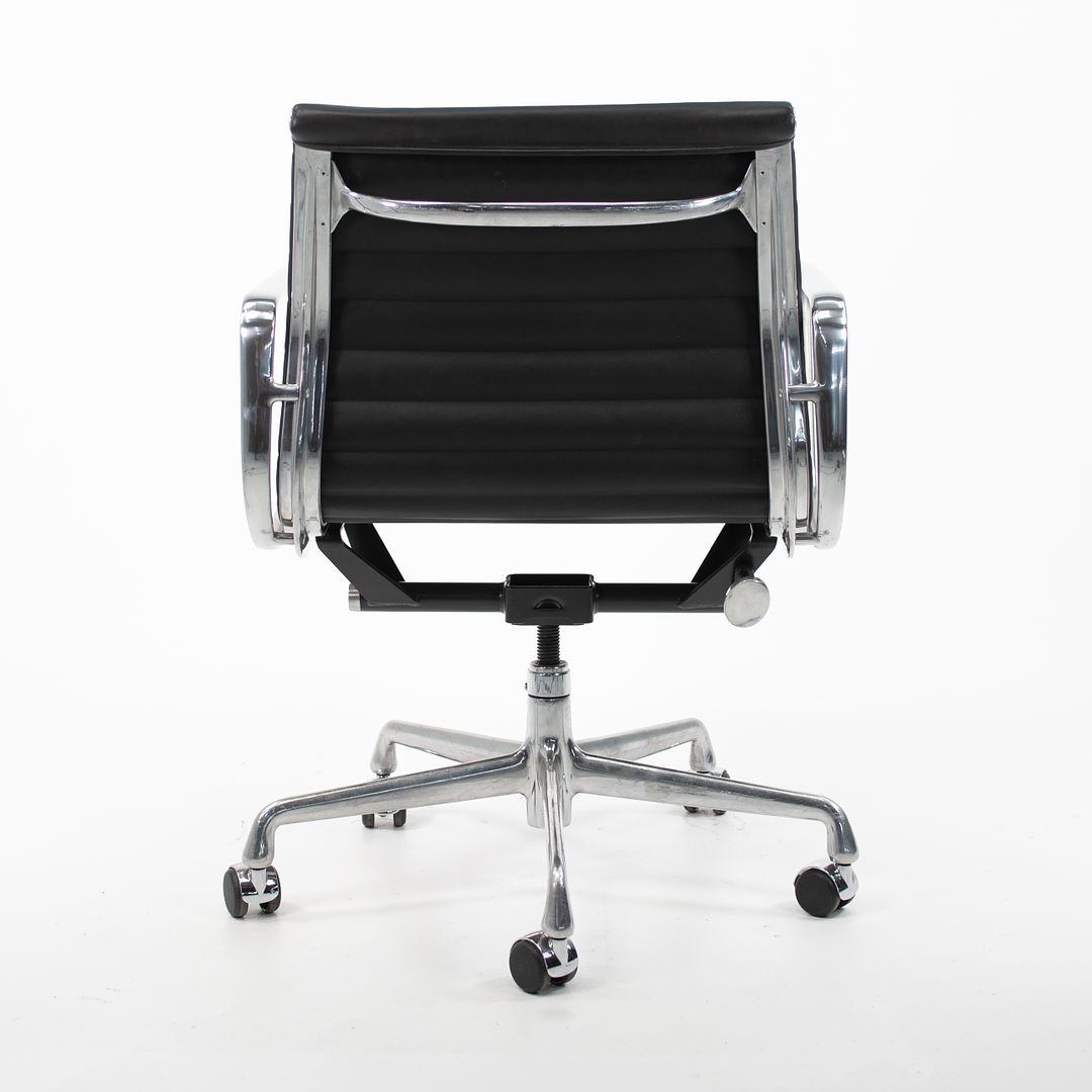 SOLD 2007 Aluminum Group Management Chair by Ray and Charles Eames for Herman Miller in Black Leather 12+ Available