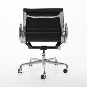 SOLD 2007 Aluminum Group Management Chair by Ray and Charles Eames for Herman Miller in Black Leather 12+ Available