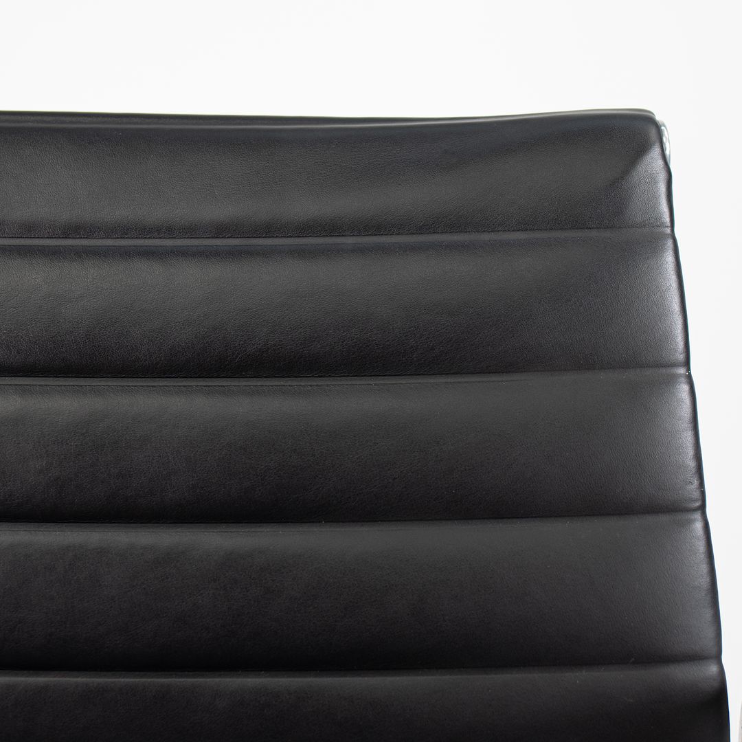 SOLD 2007 Aluminum Group Management Chair by Ray and Charles Eames for Herman Miller in Black Leather 12+ Available