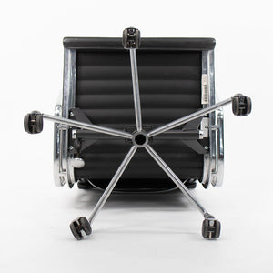 SOLD 2007 Aluminum Group Management Chair by Ray and Charles Eames for Herman Miller in Black Leather 12+ Available