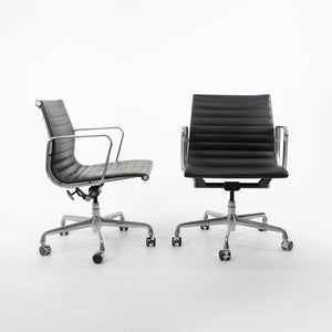 2007 Aluminum Group Management Chair by Ray and Charles Eames for Herman Miller in Black Leather 12+ Available