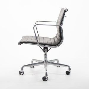 SOLD 2007 Aluminum Group Management Chair by Ray and Charles Eames for Herman Miller in Black Leather 12+ Available