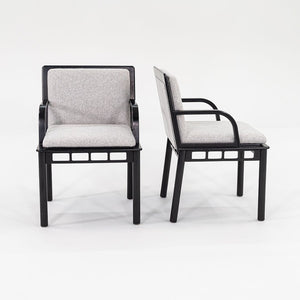 1988 Pair of Bridge Armchairs by Ettore Sottsass for Knoll in new Divina Melange Fabric by Kvadrat