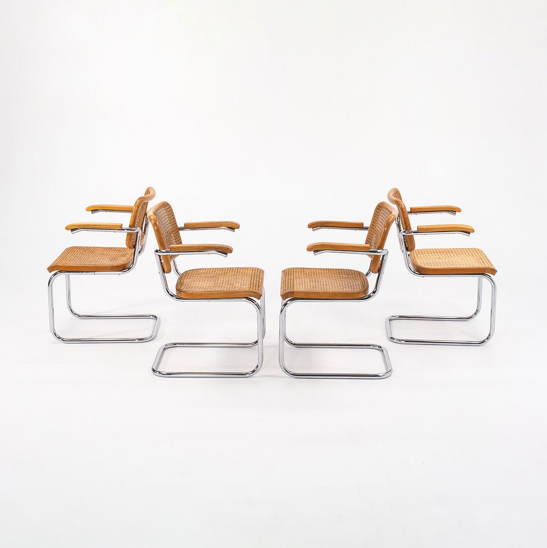 1970s B64 Cesca Armchair by Marcel Breuer for Knoll / Thonet in Beech with Cane 12+ Available