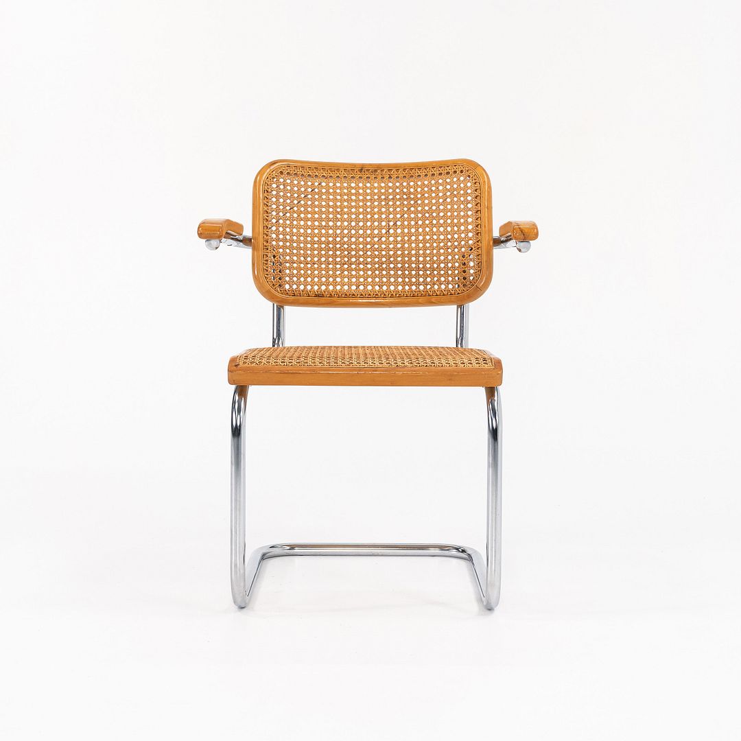 1970s B64 Cesca Armchair by Marcel Breuer for Knoll / Thonet in Beech with Cane 12+ Available