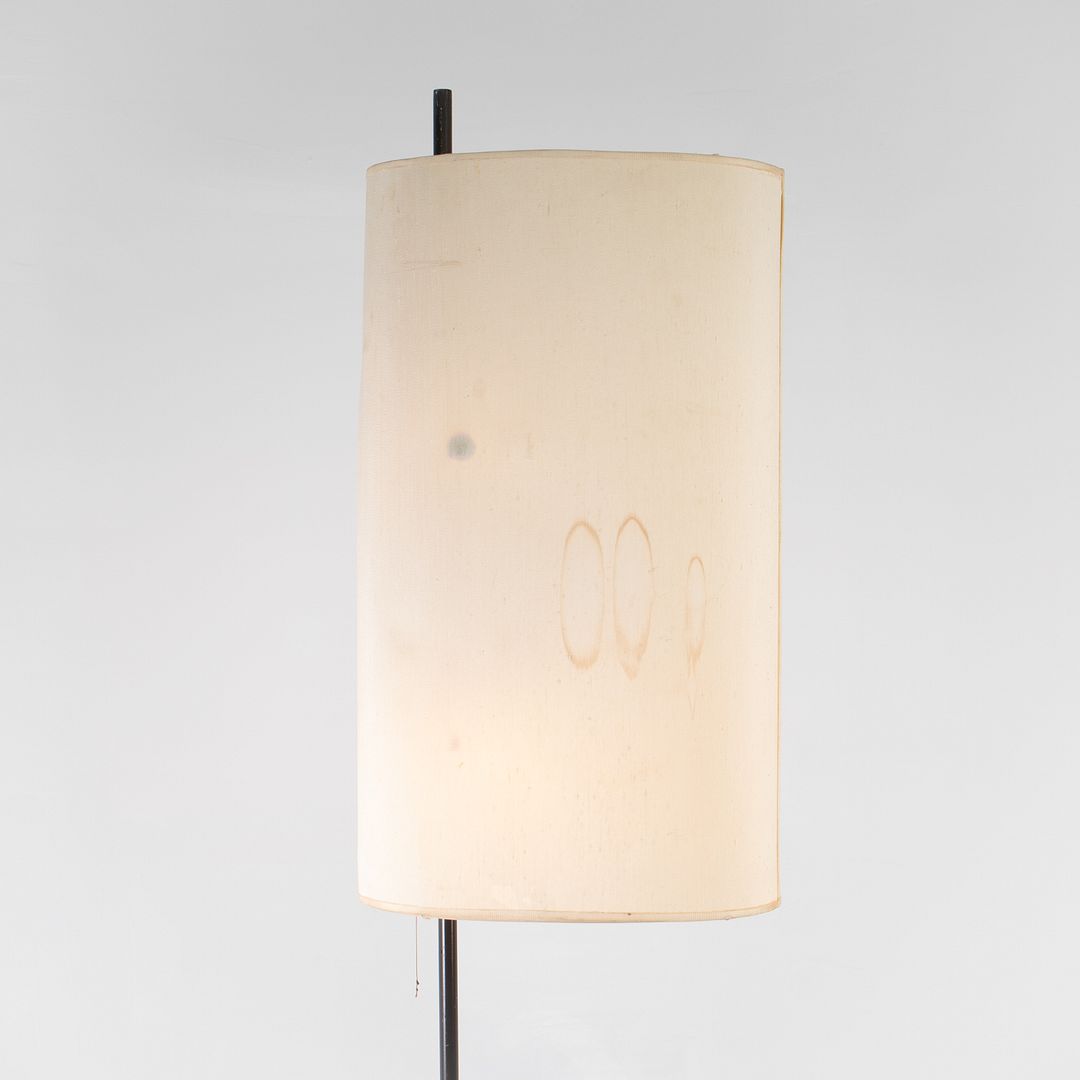 1958 AJ Royal Floor Lamp by Arne Jacobsen for Louis Poulsen in Steel and Fabric