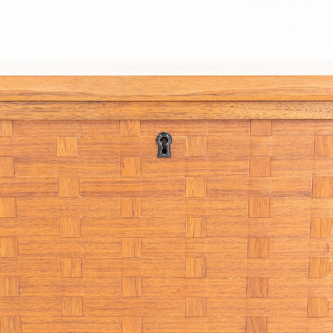 1960s Royal System Walnut Basketweave Modular Cabinets by Poul Cadovius 2x Avail