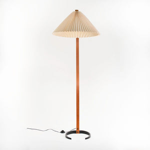 1971 Mads Caprani for Caprani Light AS Timberline Floor Lamp with Linen Shade