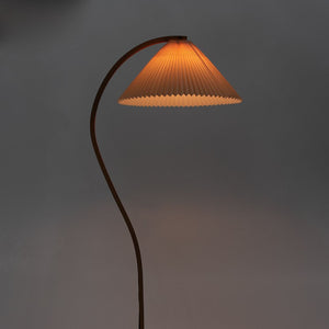 1971 Mads Caprani for Caprani Light AS Timberline Floor Lamp with Linen Shade