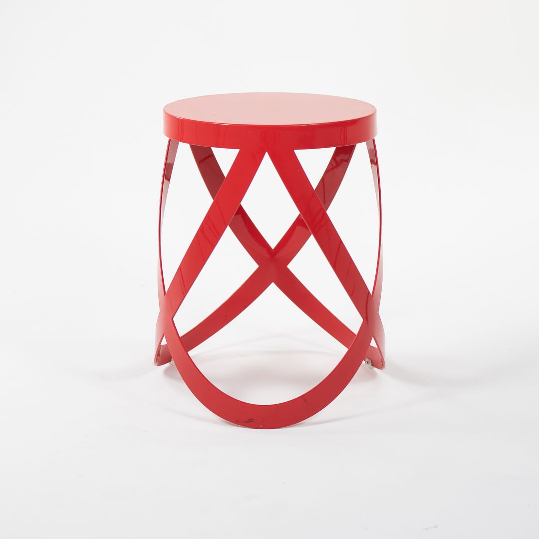 2013 Low Ribbon Stool by Nendo for Cappellini in Red Steel