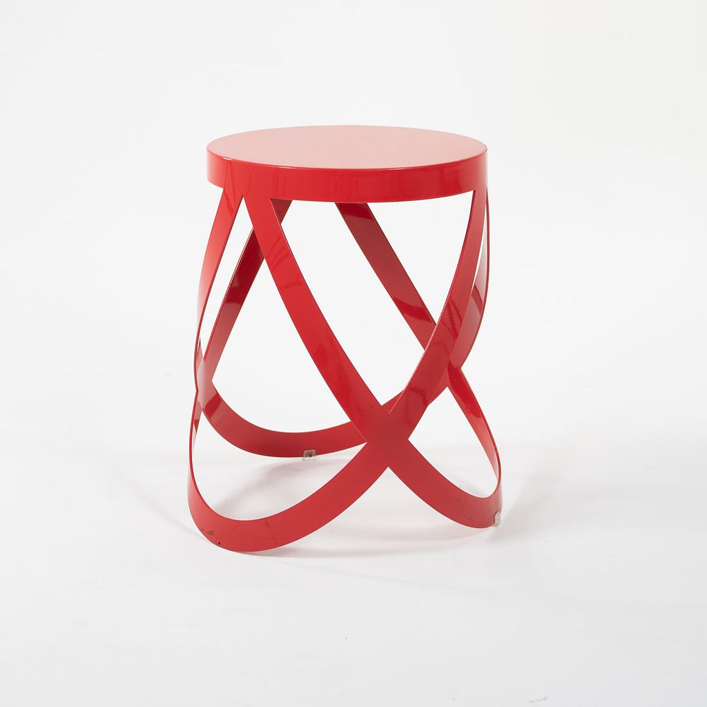 2013 Low Ribbon Stool by Nendo for Cappellini in Red Steel