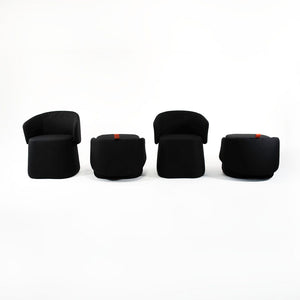 2020 Openest Chick Pouf Chair by Patricia Urquiola for Haworth in Black Fabric