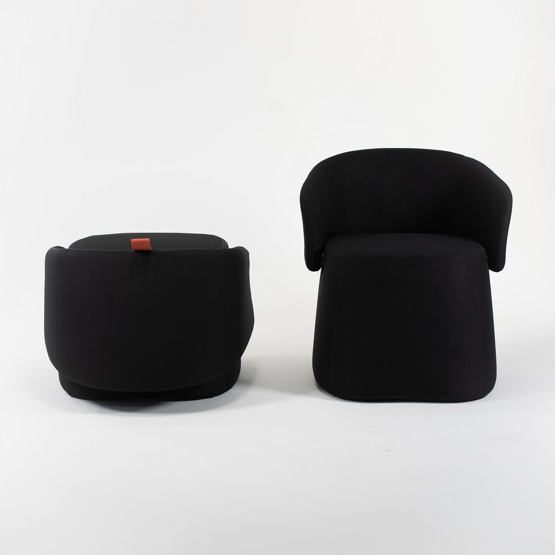 2020 Openest Chick Pouf Chair by Patricia Urquiola for Haworth in Black Fabric