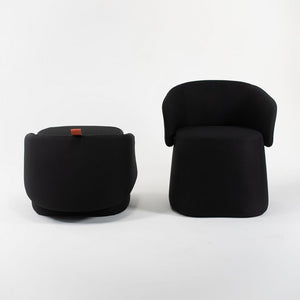 2020 Openest Chick Pouf Chair by Patricia Urquiola for Haworth in Black Fabric