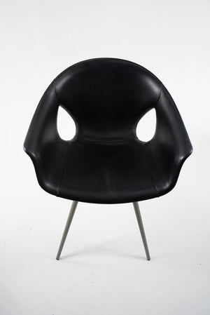 2013 Ginger Ale Chair by Roberto Lazzeroni for Poltrona Frau in Black Leather 2x Available