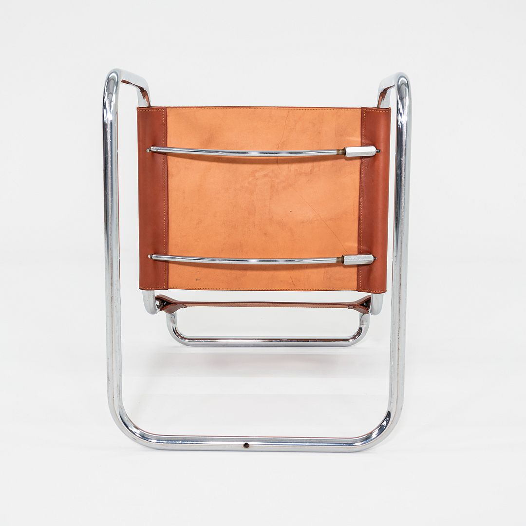 1960s Set of Four Marcel Breuer for Knoll B33 Dining Chairs in New Brown Leather