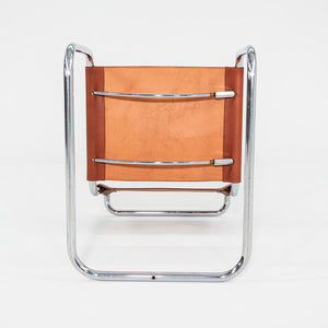 1960s Set of Four Marcel Breuer for Knoll B33 Dining Chairs in New Brown Leather