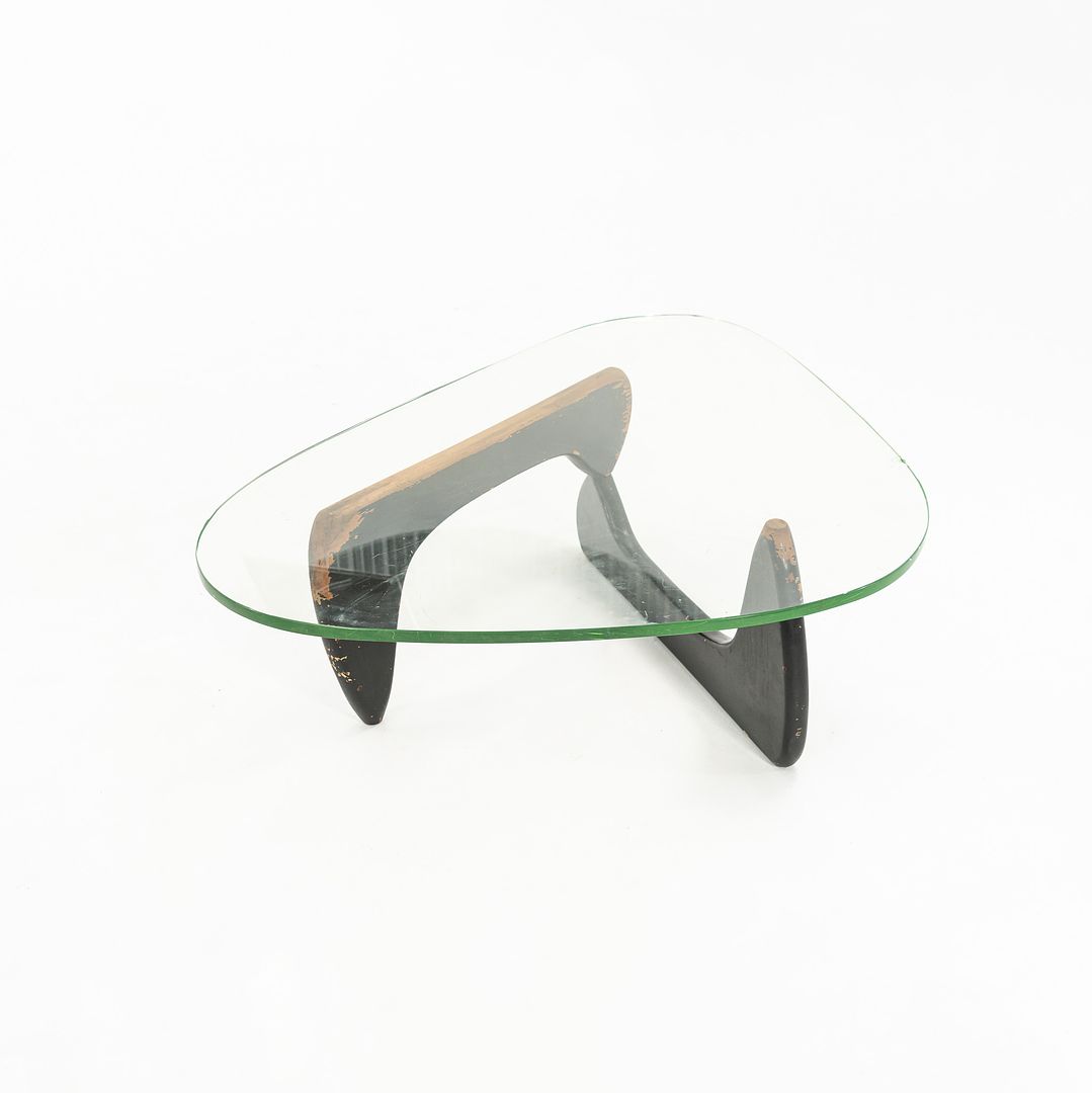 1950s IN-50 Table by Isamu Noguchi for Herman Miller Birch, Glass, Paint