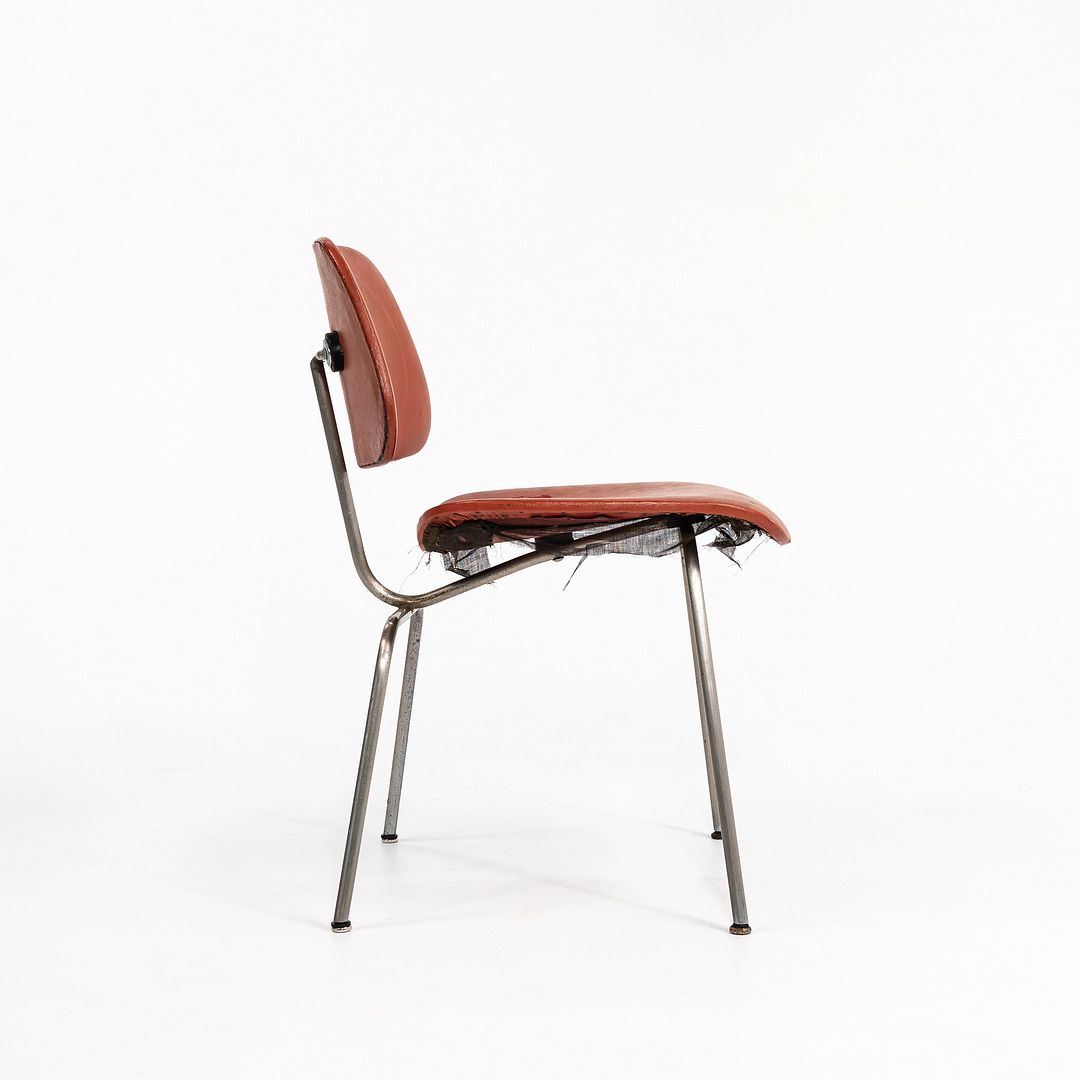 1952 DCM Dining Chair by Charles and Ray Eames for Evans / Herman Miller with Rare Upholstery
