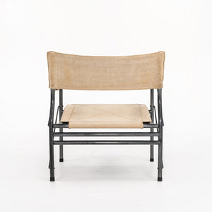 1970s Colombo 907 Safari Chair in Linen Canvas and Leather