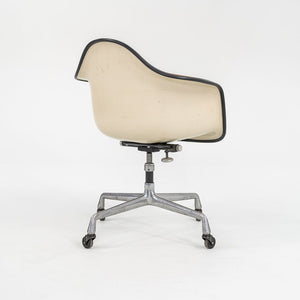 1970s Herman Miller Eames EC434 Upholstered Arm Shell Chair in Brown/Orange