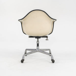 1970s Herman Miller Eames EC434 Upholstered Arm Shell Chair in Brown/Orange