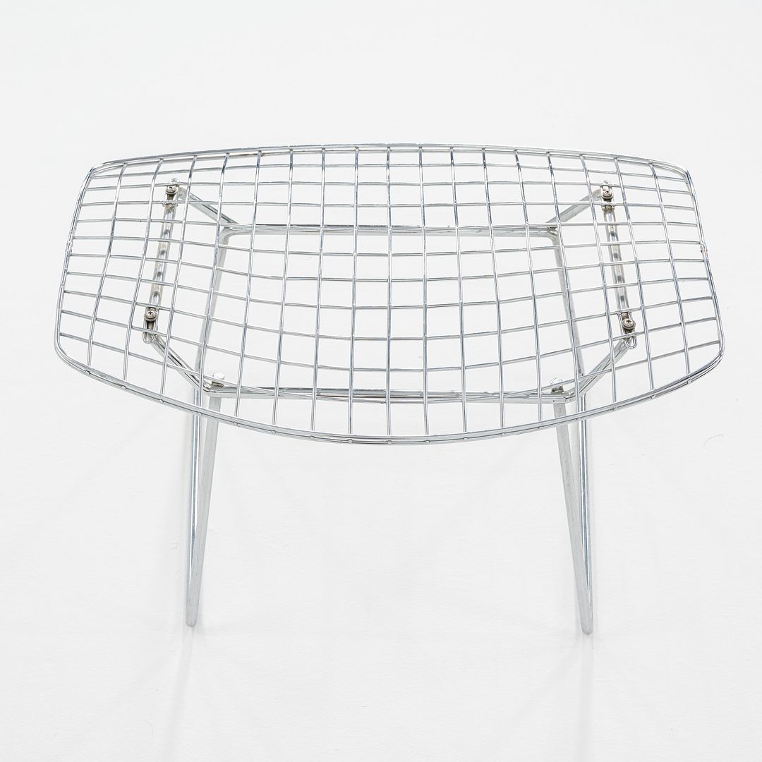 1970s Harry Bertoia for Knoll Bird Ottoman in Steel w/ Polished Chrome Finish