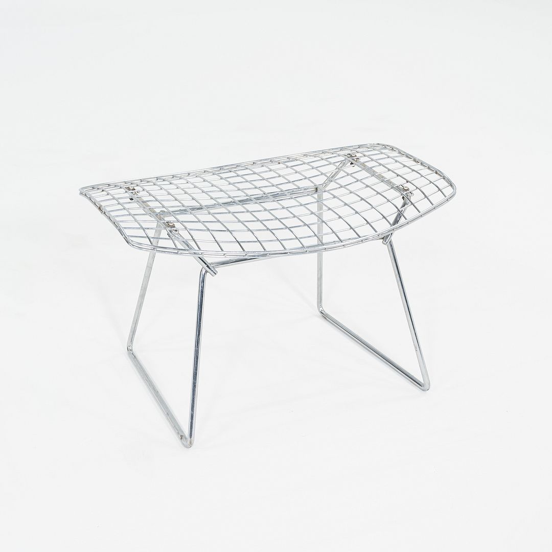 1970s Harry Bertoia for Knoll Bird Ottoman in Steel w/ Polished Chrome Finish