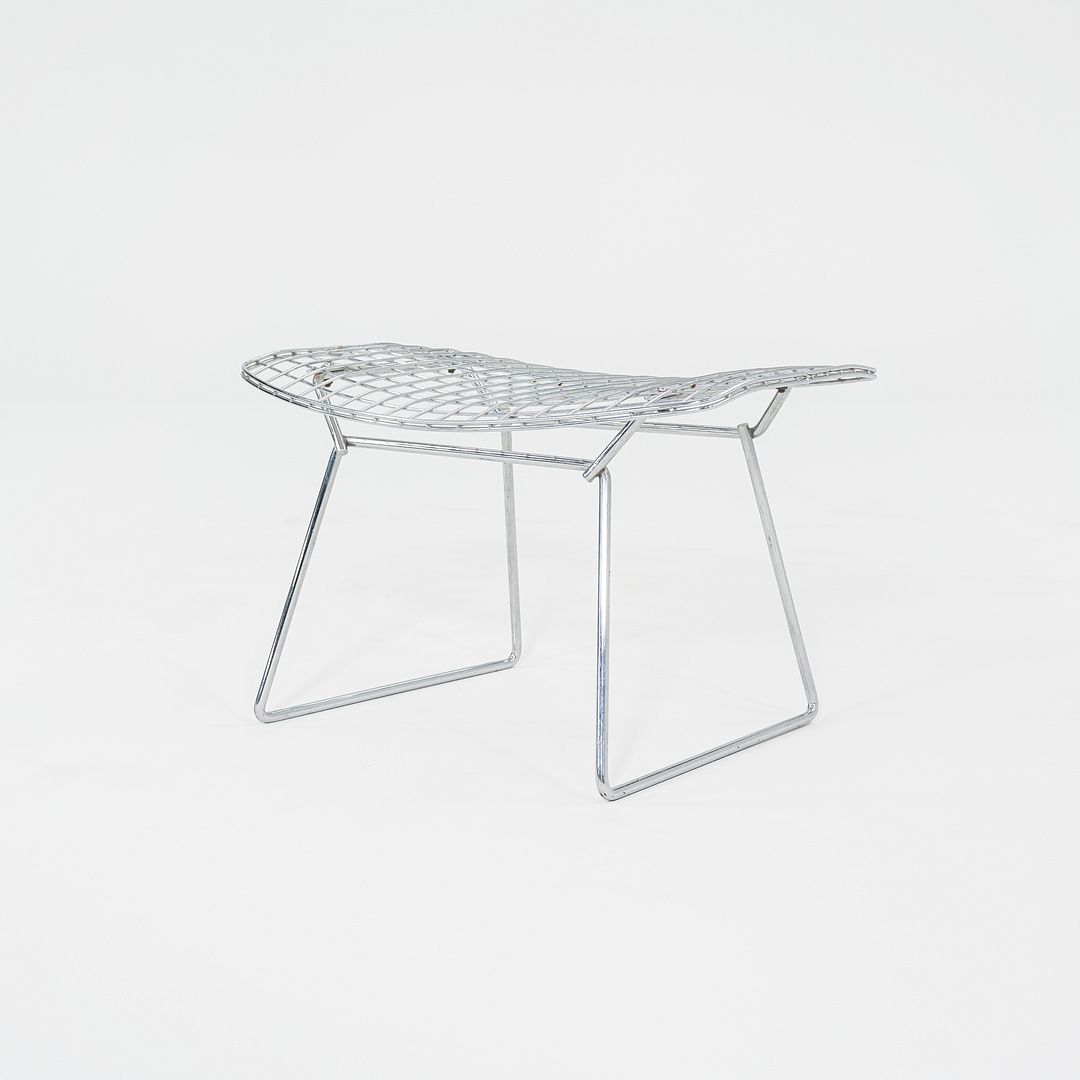 1970s Harry Bertoia for Knoll Bird Ottoman in Steel w/ Polished Chrome Finish