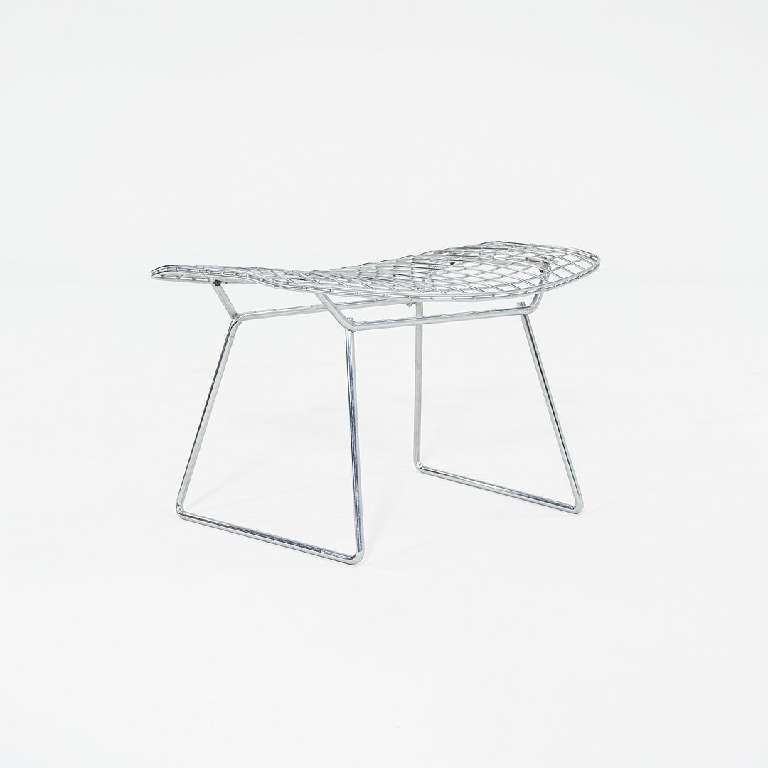 1970s Harry Bertoia for Knoll Bird Ottoman in Steel w/ Polished Chrome Finish