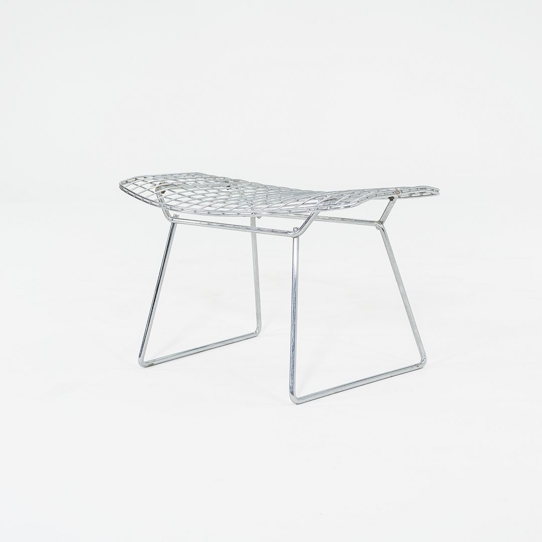 1970s Harry Bertoia for Knoll Bird Ottoman in Steel w/ Polished Chrome Finish
